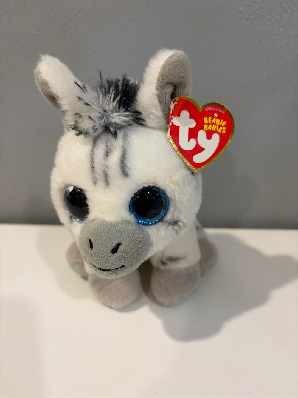 TY Beanie Baby Velvety Stripes zebra